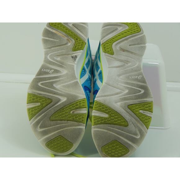 ASICS Sustain Athletic Running Shoe Size 7.5 Womens Turquoise Blue Lime Sneakers - Picture 10 of 10
